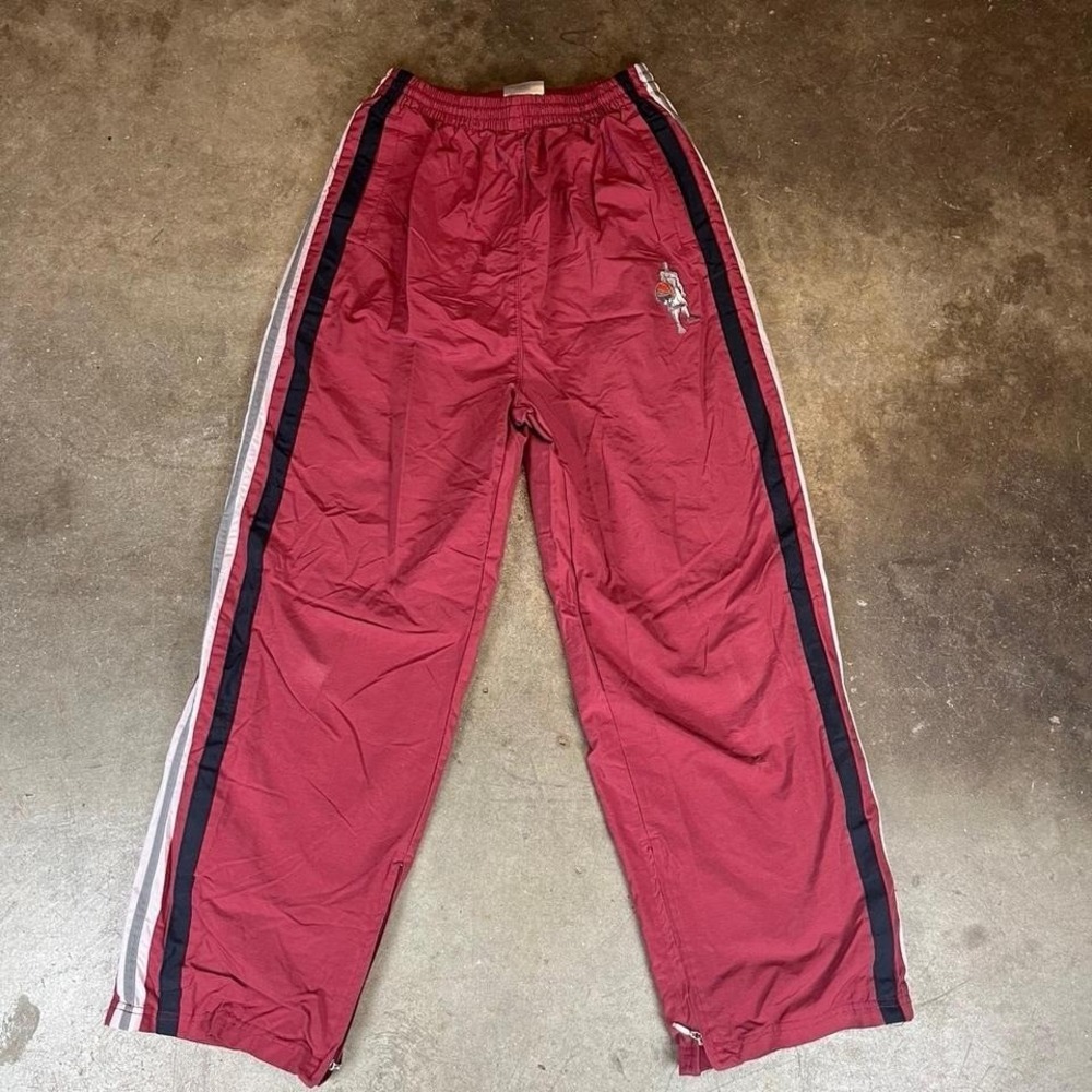 Vintage Y2K And1 red nylon track pants with embroidered logo Size men's XS/S